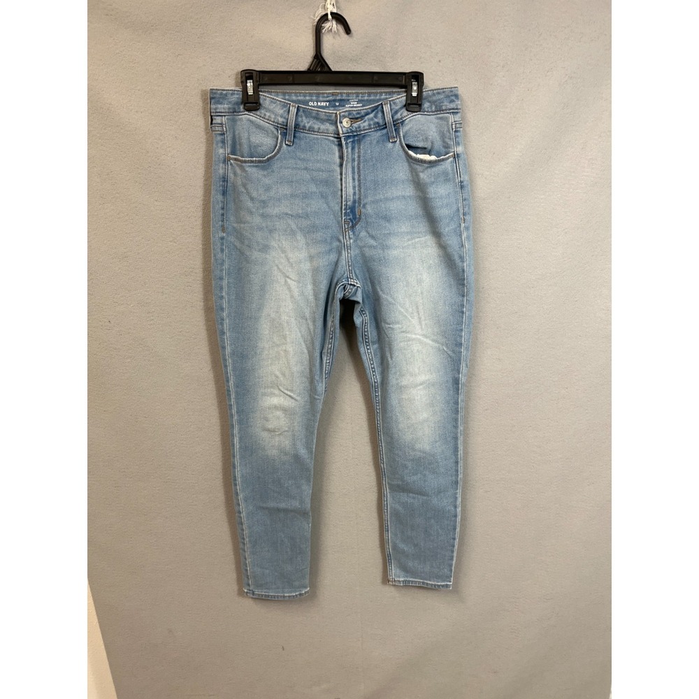 Old Navy Jeans Womens 12 Blue Denim High Rise Light Wash Wow Super Skinny Leg